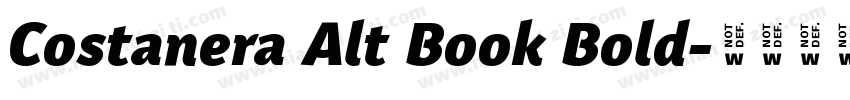 Costanera Alt Book Bold字体转换